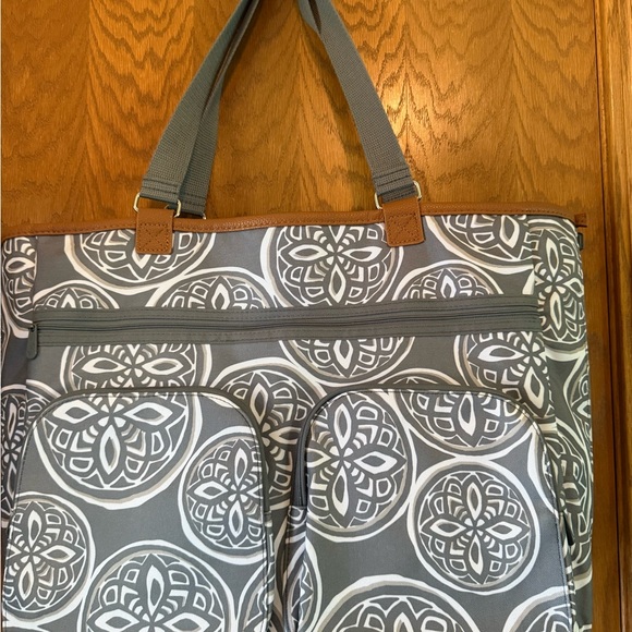 Thirty-One Gifts Quilted Reversible Tote Bag with Owl Design - Picture 3 of 5